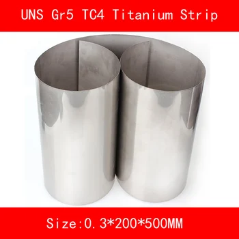  0,3x200x500 mm Brtva od legure titana uns-a Gr5 TC4 BT6 TAP6400 Titan Ti Folije Tanak List za Industrijske laboratorije DIY Lagan metal