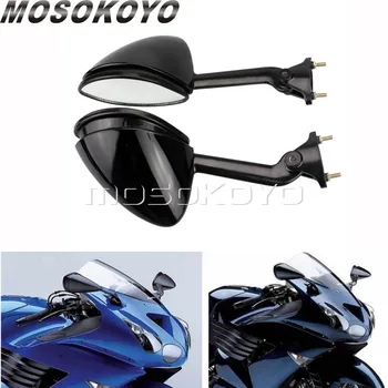 1 Par Uličnih Moto Bočnih Retrovizora, Crni Retrovizori Za Kawasaki ZZR1400 ZZR 1400 ZX14R 2006-08 2009 2010