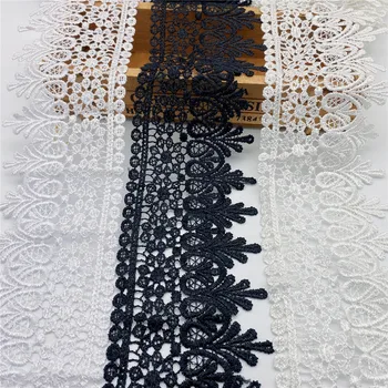  14,5 metara dobre kvalitete poliester Venise cvjetne čipke završiti vjenčanje DIY ručno šivanje 9 cm crna i siva boja