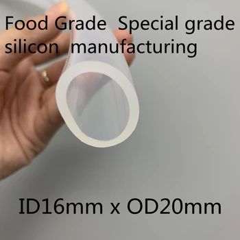  16x20 Silikonska Cijev ID 16 mm OD 20 mm Prehrambena Fleksibilna Cijev Za Piće Postojanost Netoksični Transparentno