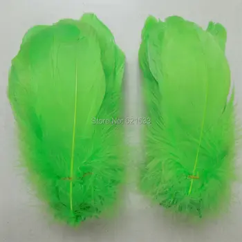  200 kom./lot! 13-18 cm dužine лаймово-zelene slobodan guščjim perjem Нагуар idealni su za rukotvorina, dizajn kostima, повязок na glavu, ободков za kosu
