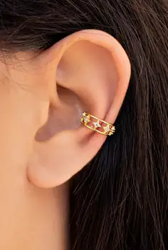  2022 Novi spona za uši zlato i srebro, zlatni prsten, naušnice ženski spona zlatni prsten Brincos naušnice slatka dekoracije bez ušiju spona za uši