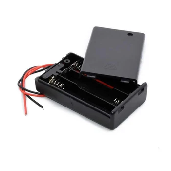  30 kom./lot MasterFire Crni Plastični držač baterije AAA Kutija Za pohranu Torbica 3 Utora za 3 baterije tipa AAA od isključivanja/uključivanja Žica