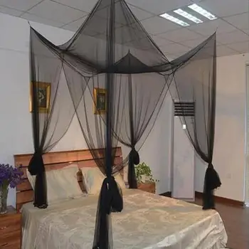  31 4 Kutna mreža za komarce na stupu s baldahinom za krevet veličine Queen-Size