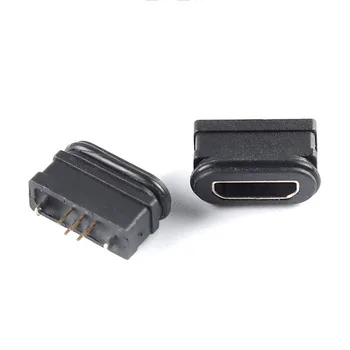  50шт 5-Pinski Konektor za Mikro USB Za Punjenje Port Priključak Smd Ugrađena Ploča Vodootporna Priključak za Napajanje Dock Punjač Utičnica