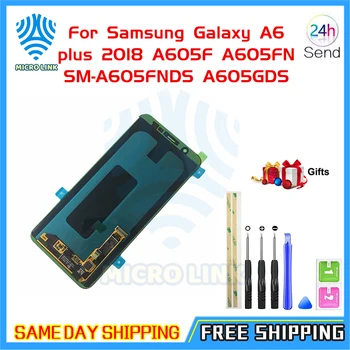  AMOLED Za Samsung Galaxy A6 plus 2018 A605F A605FN SM-A605FN/DS A605G/DS A605GN/DS A605K LCD zaslon osjetljiv na dodir
