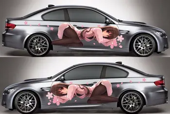  Anime Djevojka Cvijet Vrata Automobila Grafika Vinil Naljepnica Naljepnica u Boji Pogodan je za bilo koji auto