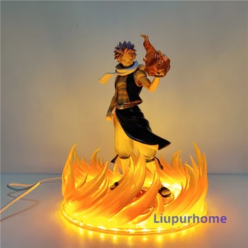  Anime Fairy Tail Нацу Led noćno svjetlo PVC Figurica Lampe za DIY Model Igračke Ukras Svjetlo Spavaća soba noćno svjetlo Poklon