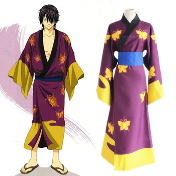  Anime Гинтама Kostime za Косплея Синсукэ Такасуги Cosplay Odijelo Kimono Halloween Večer Srebrna Duša Cosplay Odijelo