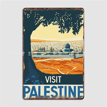  Berba Putovanja Posjetiti Palestinu Metalni Znak Zid Pećine Stranke Ispis Naljepnice Kutiji Znak Poster