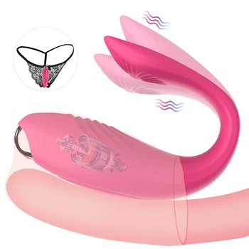  Bežični Vibratori Za Parove Dildo G Spot U Obliku Vibrator S Daljinskim Upravljačem Stimulator Klitorisa Dvostruki Vibrator Seks Igračka Za Žene
