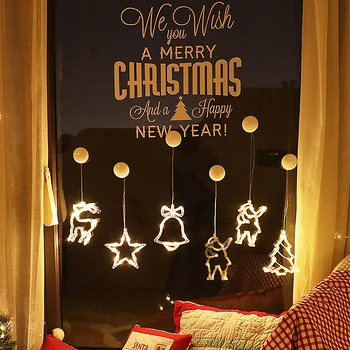 Božićni Zvončić Snjegović Star Svjetla Odojak Prozor Viseće Lampe Božićno Drvce Nevjerojatan Svjetla Viseći Ukras Navidad Božićni Poklon