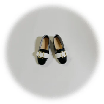  Crno-bijele cipele Lefu od BJD Blythe ručni rad (pogodni za Ob24, azone, MMK, Jenny, Licca)