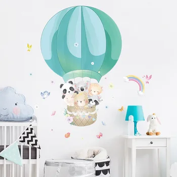  Crtani Film Panda Duga Balon Naljepnice Za Zid Za Bebe Dječja Soba Spavaća Soba Ukras Kuće Desktop Dječje Odvojiva Naljepnica
