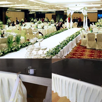  dužina 3 m, boja leda svilene suknje za stol, svilene stolnjak, suknja za vjenčanje stola/hotel, dom banket, dekoracija stola za zurke