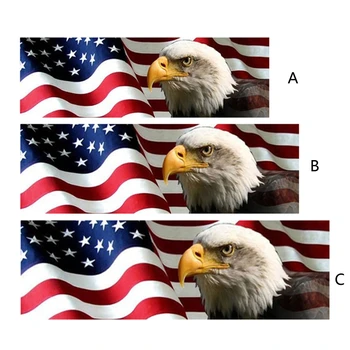  G99F Američku Zastavu + Banner s Orlom, Grafička Oznaka na Stražnje Staklo, Naljepnica za kamioneta, Выдувная Naljepnica s Američkom Zastavom