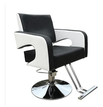  Kose stolicu za šišanje kose. Frizerski salon fancy kolica za njegu ljepote crno-bijele