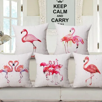  Kreativni kineski stil dizalica flamingo životinja pamučna jastučnica se oslanjaju jastučnice Jastučnicu
