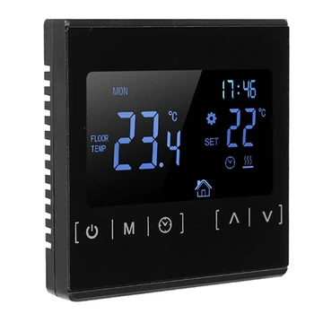  LCD zaslon osjetljiv na Termostat za podno Grijanje Regulator temperature podno Grijanje Termostat ac 85-250 U (Crna)