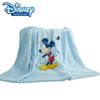  Ljetno poplun Disney s likom Mickey Mousea, Kućni Tekstil s plavim po cijeloj površini, Pogodan za dječake, Dječja Deka za Odrasle, Pokrivač, Prekrivač, topla