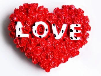  Ljubav je Ruža u obliku Srca Visokokvalitetna Smola Kreativna Magneti Za Hladnjak Romantični Svadbeni Poklon 3D Magnetna Naljepnica Na Hladnjak