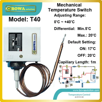  Mehanički prekidač temperature od 0 do 40 za upravljanje pumpom vodenog hladnjaka i direktnog spajanja jednofazni elektromotor snage 1 kw