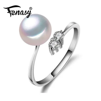  Nakit od bisera FENASY prsten za žene donje prsten polukružna biserne perle Fin nakit marke nakit sa kutijom za prstenova