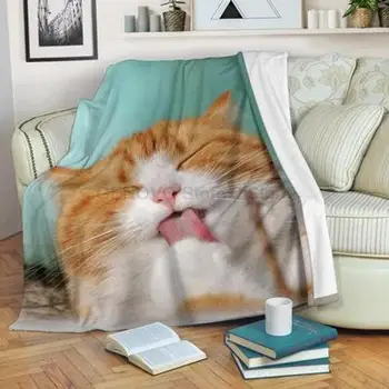  Nette Katze Fleece Decken für Betten Erwachsene kinder Quilt Bettwäsche Abdeckung Sofa Reise Geburtstag Party Decke