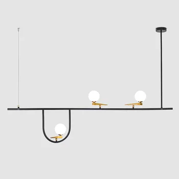  Nordijsko jednostavna ptica luster u traku s tri glave bar restoran lampa moderan kreativni dizajn ptica lampa