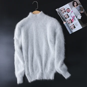  Novi kašmir džemper od prave mink, ženske kašmir pulover sa rol-водолазкой, besplatna dostava, S1871