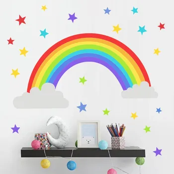  Rainbow Star Naljepnice Za Zid Home Dekor Dječji Vrtić Dječja Soba Spavaća Soba Dnevni Boravak Samoljepljive Tapete