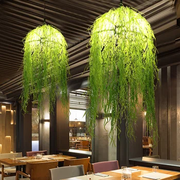  Skandinavski dvorište visi lampa za biljke personalizirane Restoran Caffe Bar retro bar zelena kugla visi lampa proljeće