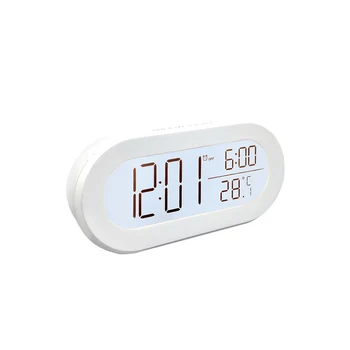  Soft Svjetla Ponavljanje E-Temperatura Spavaće sobe, Moderan LCD Digitalni Prijenosni Alarm Kućni Ured Na Baterije