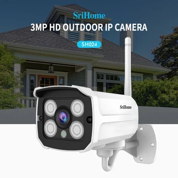  Srihome SH024 3MP 1296 P Onvif Bullet IP Kamera IR za Noćni Vid AI Humanoid Otkrivanje Interfon Osnovna Sigurnost CCTV Monitor