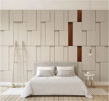  xuesu pirinčana boja tkanina trodimenzionalni kvadratni drveni mozaik 3D TV pozadina zida prilagođenu pozadinu 8D vodootporne zidno platno