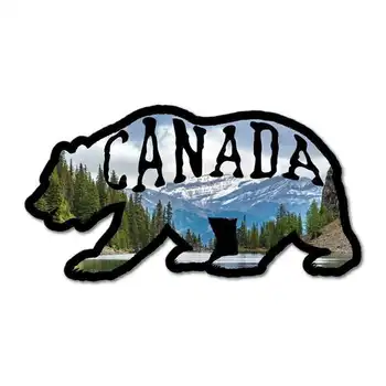  Za Kanadu Medvjed Planine, Drveće Rijeka Kamp Izlet Crtani Auto Vinil Naljepnice JDM Branik Kamiona Grafikon 13 cm X 13 cm