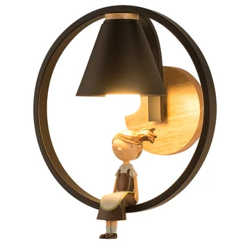  Željezo Svjetiljke Zidne Lampe LED Spavaća soba Dnevni boravak Moderne Zidne Lampe Cijele Drveni Veličina Aplik Lamba Bar Blagovaonica Arandela