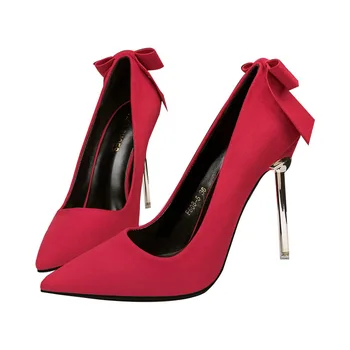  Ženske antilop cipele na ukosnica s oštrim luk i ružičastim zlatom, ukusan ženske cipele na visoku profesionalnu petu OL, crne cipele na petu zapatos mujer